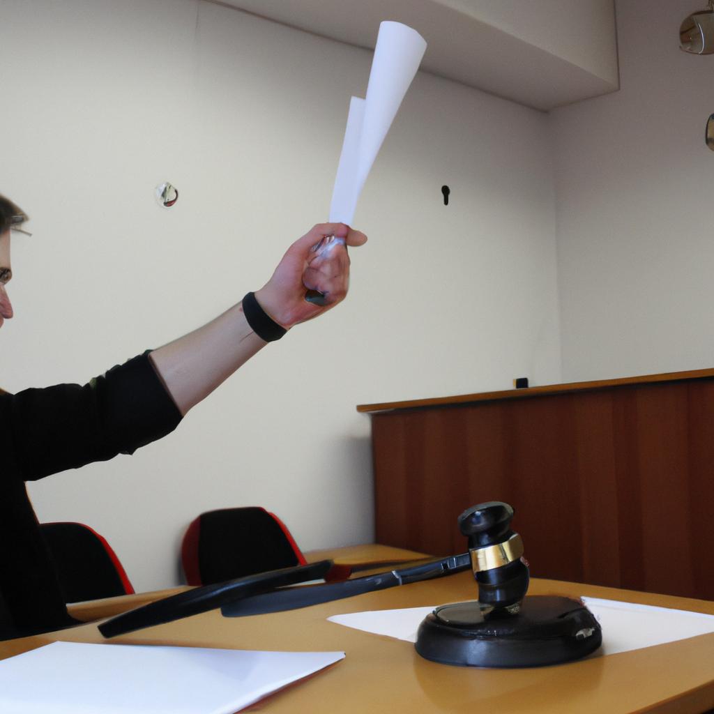 Person presenting evidence in court